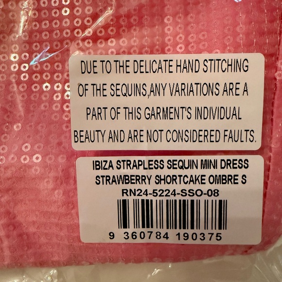 IBIZA SEQUIN MINI DRESS - OMBRE small NWT runaway the label - Picture 5 of 10